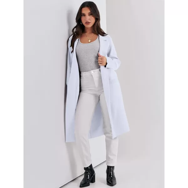 imageANRABESS Cardigan for Women Oversized Open Front Sweater Coat Long Sleeve Lapel Blazer Jacket Fall Outwear CoatiganLight Blue