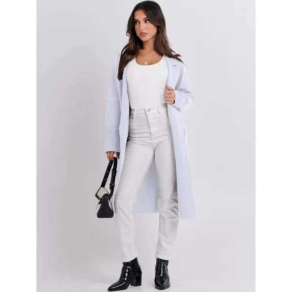 imageANRABESS Cardigan for Women Oversized Open Front Sweater Coat Long Sleeve Lapel Blazer Jacket Fall Outwear CoatiganLight Blue