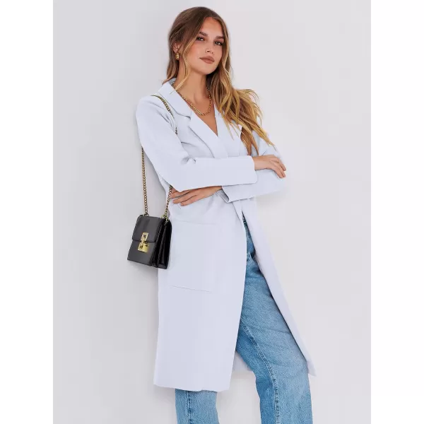 imageANRABESS Cardigan for Women Oversized Open Front Sweater Coat Long Sleeve Lapel Blazer Jacket Fall Outwear CoatiganLight Blue