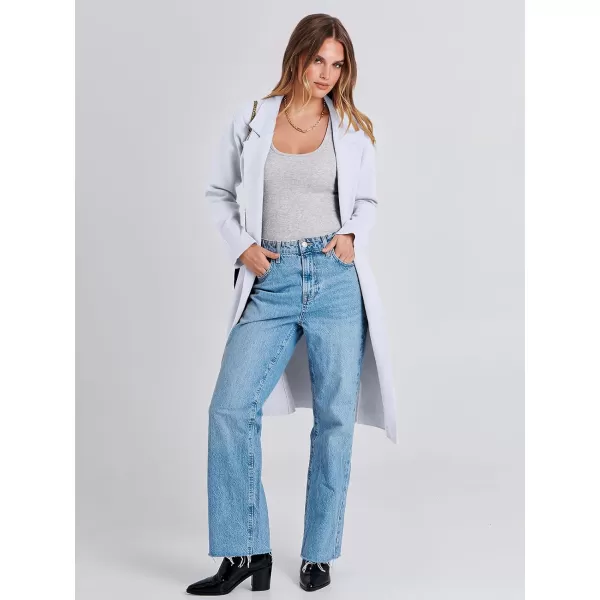 imageANRABESS Cardigan for Women Oversized Open Front Sweater Coat Long Sleeve Lapel Blazer Jacket Fall Outwear CoatiganLight Blue