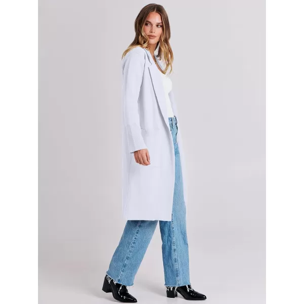 imageANRABESS Cardigan for Women Oversized Open Front Sweater Coat Long Sleeve Lapel Blazer Jacket Fall Outwear CoatiganLight Blue