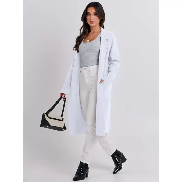 imageANRABESS Cardigan for Women Oversized Open Front Sweater Coat Long Sleeve Lapel Blazer Jacket Fall Outwear CoatiganLight Blue