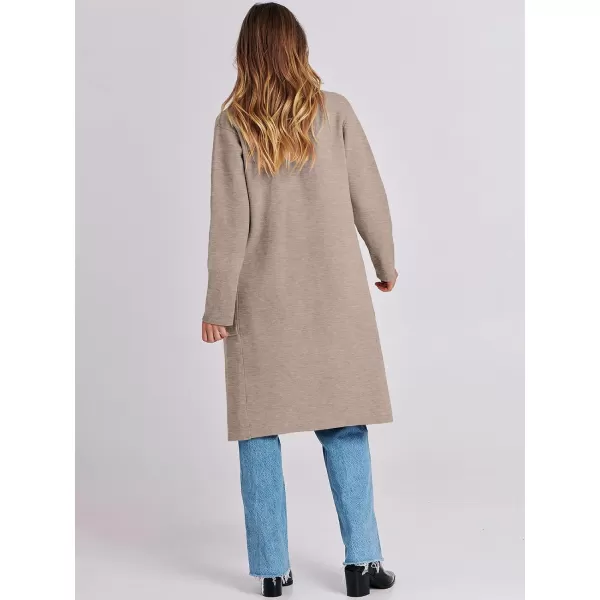 imageANRABESS Cardigan for Women Oversized Open Front Sweater Coat Long Sleeve Lapel Blazer Jacket Fall Outwear CoatiganLight Khaki