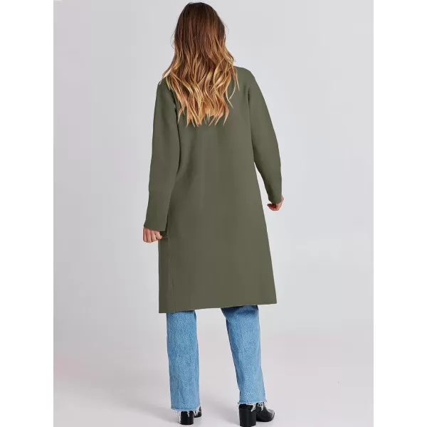 imageANRABESS Cardigan for Women Oversized Open Front Sweater Coat Long Sleeve Lapel Blazer Jacket Fall Outwear CoatiganOlive
