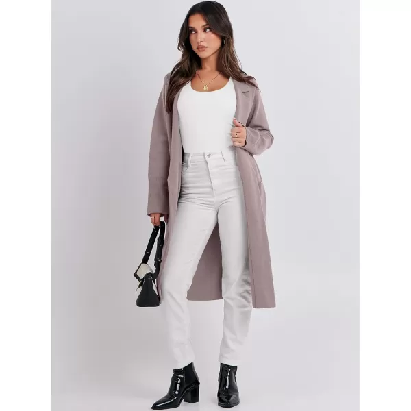 imageANRABESS Cardigan for Women Oversized Open Front Sweater Coat Long Sleeve Lapel Blazer Jacket Fall Outwear CoatiganRed Apricot