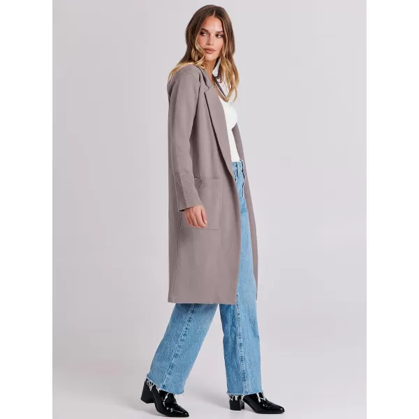 imageANRABESS Cardigan for Women Oversized Open Front Sweater Coat Long Sleeve Lapel Blazer Jacket Fall Outwear CoatiganRed Apricot