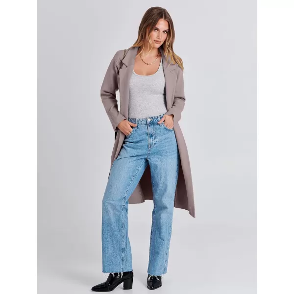 imageANRABESS Cardigan for Women Oversized Open Front Sweater Coat Long Sleeve Lapel Blazer Jacket Fall Outwear CoatiganRed Apricot