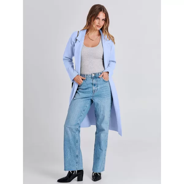 imageANRABESS Cardigan for Women Oversized Open Front Sweater Coat Long Sleeve Lapel Blazer Jacket Fall Outwear CoatiganSky