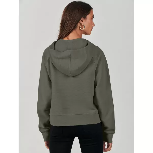 imageANRABESS Half Zip Sweatshirts Cropped Hoodies Fleece Womens Quarter Zip Up Pullover Sweaters Fall Outfits 2023 Winter ClothesArmy Green