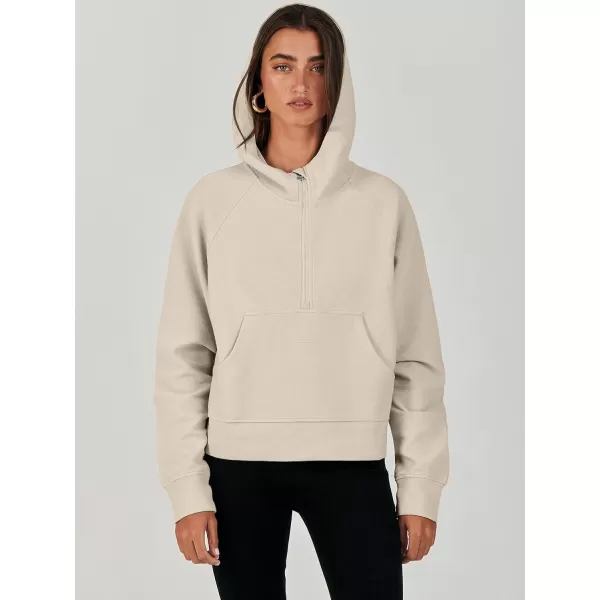 imageANRABESS Half Zip Sweatshirts Cropped Hoodies Fleece Womens Quarter Zip Up Pullover Sweaters Fall Outfits 2023 Winter ClothesBeige
