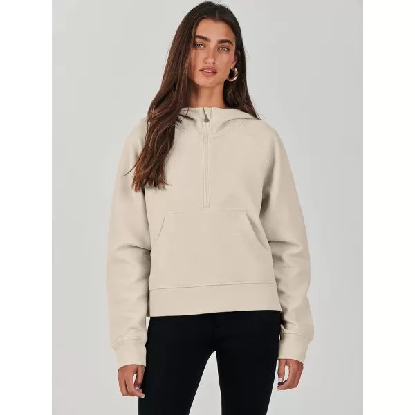 imageANRABESS Half Zip Sweatshirts Cropped Hoodies Fleece Womens Quarter Zip Up Pullover Sweaters Fall Outfits 2023 Winter ClothesBeige
