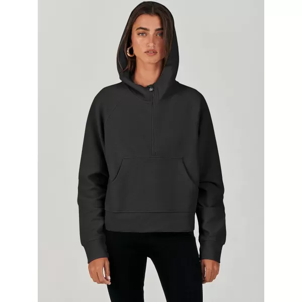 imageANRABESS Half Zip Sweatshirts Cropped Hoodies Fleece Womens Quarter Zip Up Pullover Sweaters Fall Outfits 2023 Winter ClothesBlack
