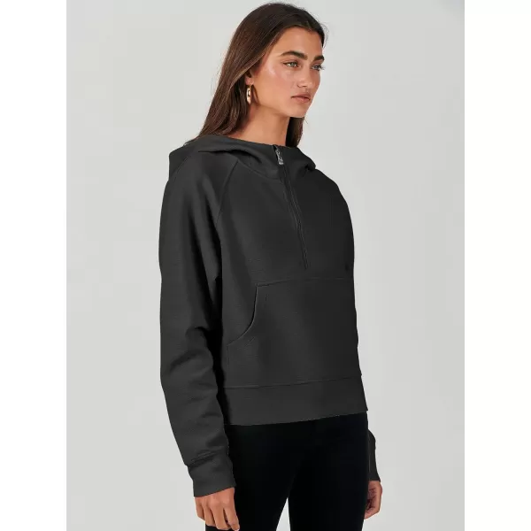 imageANRABESS Half Zip Sweatshirts Cropped Hoodies Fleece Womens Quarter Zip Up Pullover Sweaters Fall Outfits 2023 Winter ClothesBlack