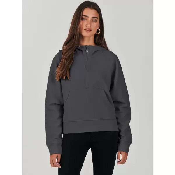 imageANRABESS Half Zip Sweatshirts Cropped Hoodies Fleece Womens Quarter Zip Up Pullover Sweaters Fall Outfits 2023 Winter ClothesDeep Grey