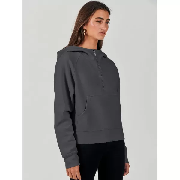 imageANRABESS Half Zip Sweatshirts Cropped Hoodies Fleece Womens Quarter Zip Up Pullover Sweaters Fall Outfits 2023 Winter ClothesDeep Grey