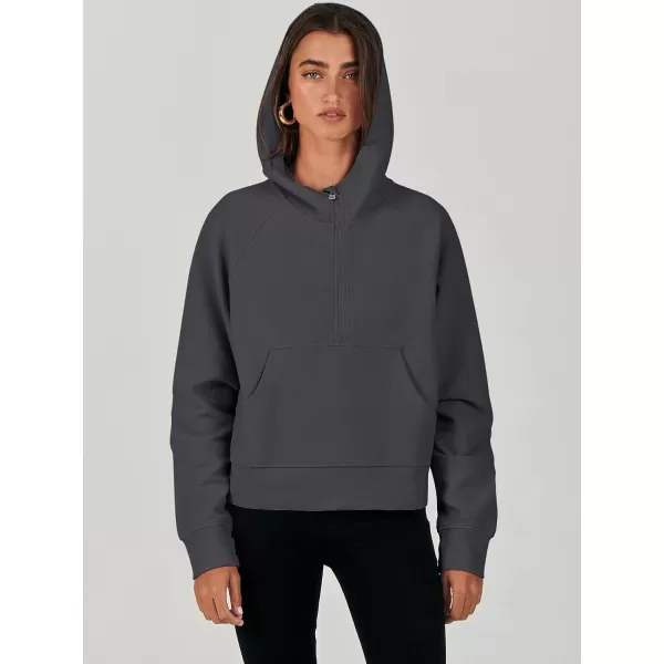 imageANRABESS Half Zip Sweatshirts Cropped Hoodies Fleece Womens Quarter Zip Up Pullover Sweaters Fall Outfits 2023 Winter ClothesDeep Grey