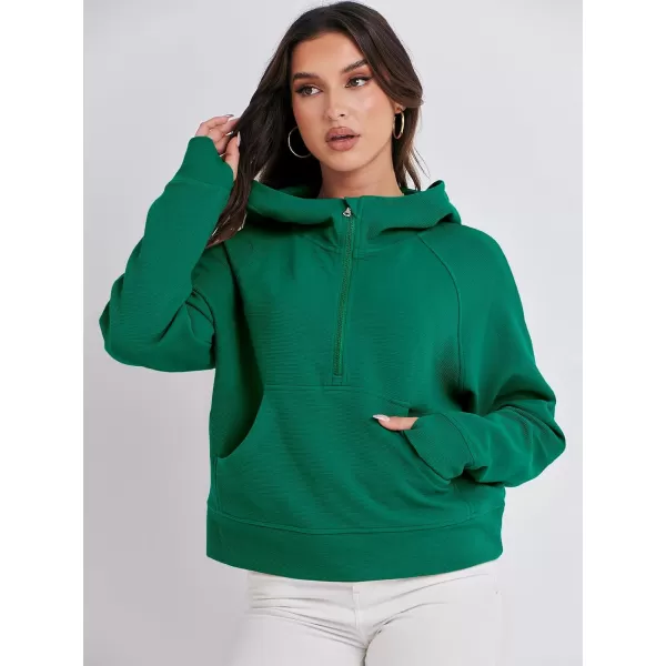 imageANRABESS Half Zip Sweatshirts Cropped Hoodies Fleece Womens Quarter Zip Up Pullover Sweaters Fall Outfits 2023 Winter ClothesGrass