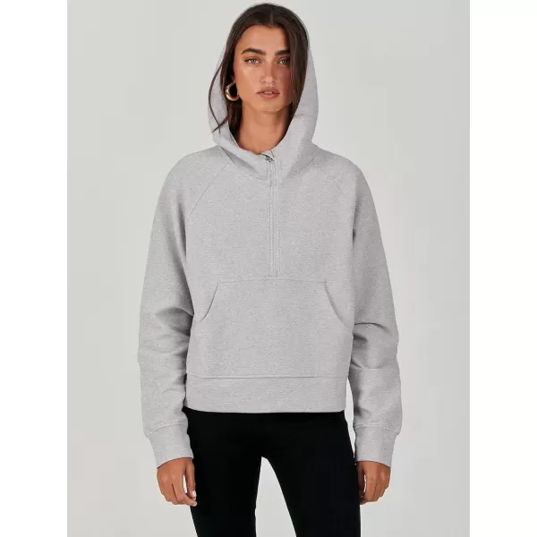 imageANRABESS Half Zip Sweatshirts Cropped Hoodies Fleece Womens Quarter Zip Up Pullover Sweaters Fall Outfits 2023 Winter ClothesLight Grey