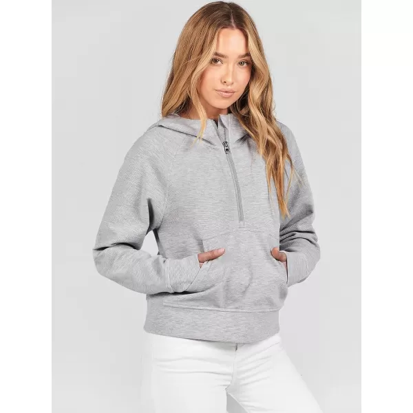 imageANRABESS Half Zip Sweatshirts Cropped Hoodies Fleece Womens Quarter Zip Up Pullover Sweaters Fall Outfits 2023 Winter ClothesLight Grey