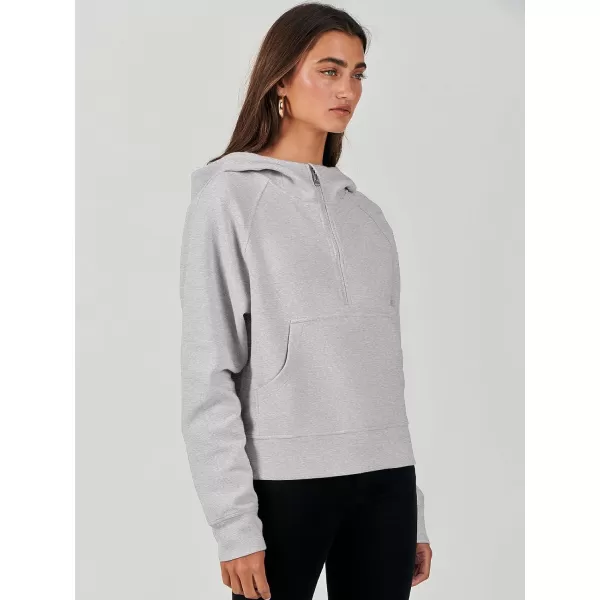 imageANRABESS Half Zip Sweatshirts Cropped Hoodies Fleece Womens Quarter Zip Up Pullover Sweaters Fall Outfits 2023 Winter ClothesLight Grey