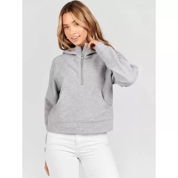 imageANRABESS Half Zip Sweatshirts Cropped Hoodies Fleece Womens Quarter Zip Up Pullover Sweaters Fall Outfits 2023 Winter ClothesLight Grey