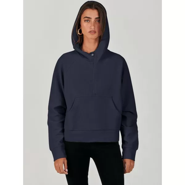 imageANRABESS Half Zip Sweatshirts Cropped Hoodies Fleece Womens Quarter Zip Up Pullover Sweaters Fall Outfits 2023 Winter ClothesNavy Blue