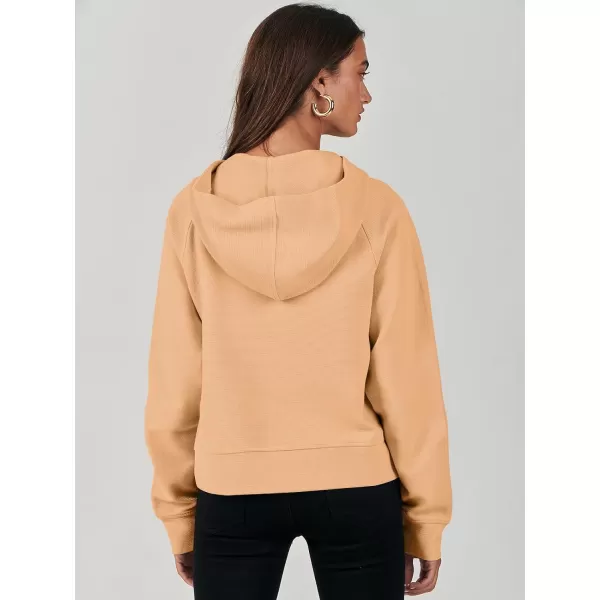 imageANRABESS Half Zip Sweatshirts Cropped Hoodies Fleece Womens Quarter Zip Up Pullover Sweaters Fall Outfits 2023 Winter ClothesOrange