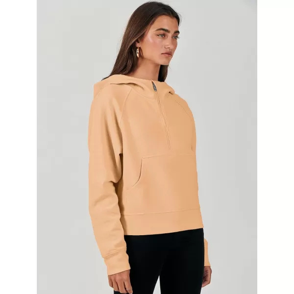 imageANRABESS Half Zip Sweatshirts Cropped Hoodies Fleece Womens Quarter Zip Up Pullover Sweaters Fall Outfits 2023 Winter ClothesOrange