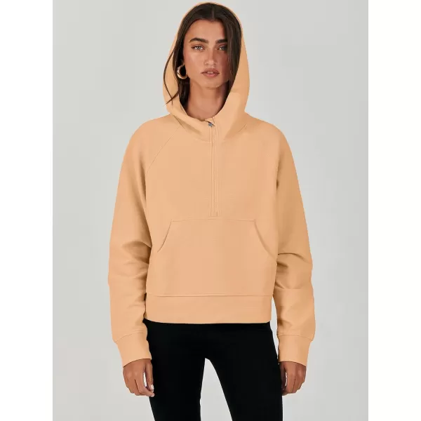 imageANRABESS Half Zip Sweatshirts Cropped Hoodies Fleece Womens Quarter Zip Up Pullover Sweaters Fall Outfits 2023 Winter ClothesOrange