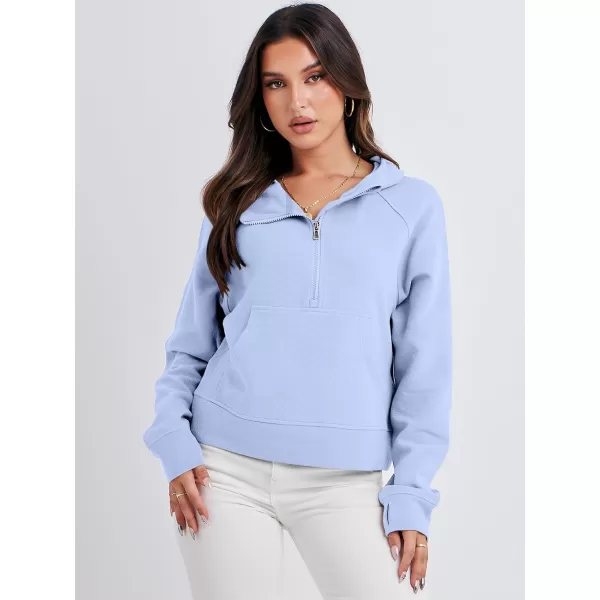 imageANRABESS Half Zip Sweatshirts Cropped Hoodies Fleece Womens Quarter Zip Up Pullover Sweaters Fall Outfits 2023 Winter ClothesSky