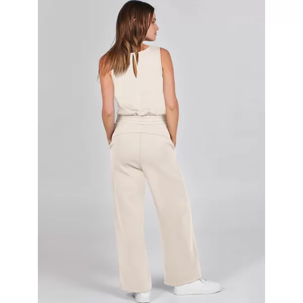 imageANRABESS Jumpsuits for Women 2024 Casual Summer Dressy Romper Sleeveless Wide Leg Long Pants Outfits JumperBeige