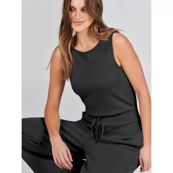 imageANRABESS Jumpsuits for Women 2024 Casual Summer Dressy Romper Sleeveless Wide Leg Long Pants Outfits JumperBlack