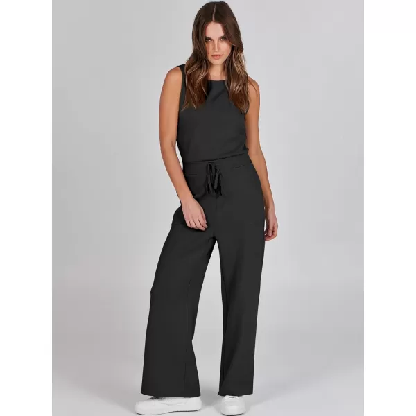 imageANRABESS Jumpsuits for Women 2024 Casual Summer Dressy Romper Sleeveless Wide Leg Long Pants Outfits JumperBlack