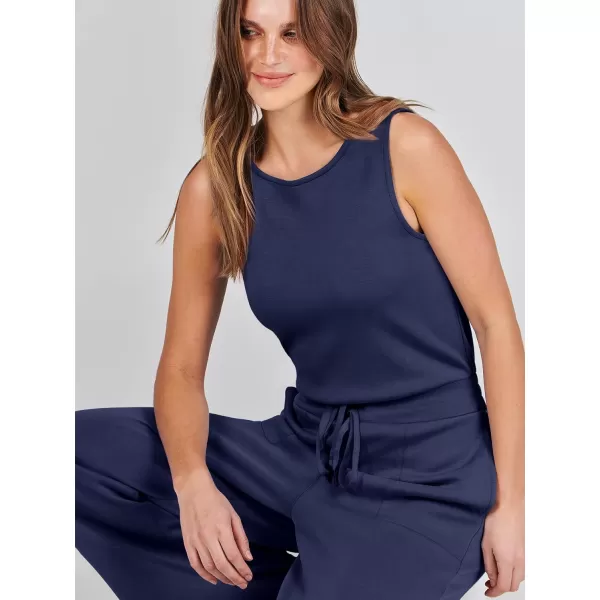 imageANRABESS Jumpsuits for Women 2024 Casual Summer Dressy Romper Sleeveless Wide Leg Long Pants Outfits JumperBlue