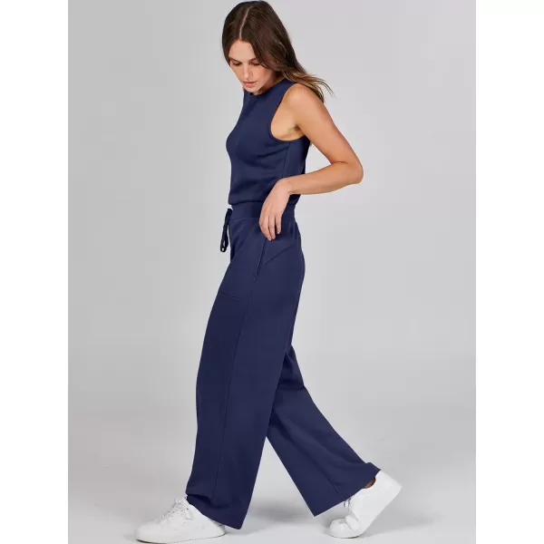 imageANRABESS Jumpsuits for Women 2024 Casual Summer Dressy Romper Sleeveless Wide Leg Long Pants Outfits JumperBlue