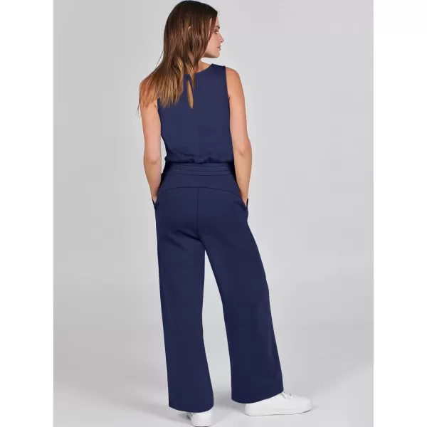 imageANRABESS Jumpsuits for Women 2024 Casual Summer Dressy Romper Sleeveless Wide Leg Long Pants Outfits JumperBlue
