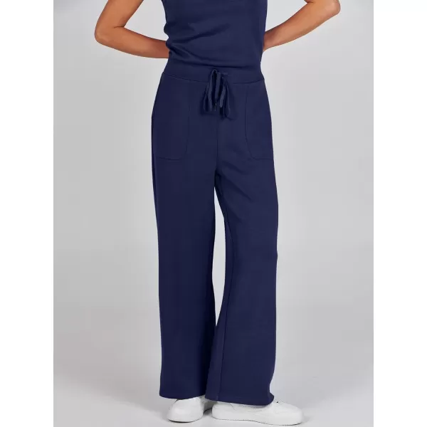 imageANRABESS Jumpsuits for Women 2024 Casual Summer Dressy Romper Sleeveless Wide Leg Long Pants Outfits JumperBlue