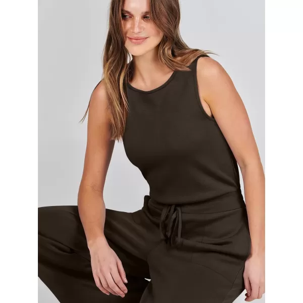 imageANRABESS Jumpsuits for Women 2024 Casual Summer Dressy Romper Sleeveless Wide Leg Long Pants Outfits JumperBrown