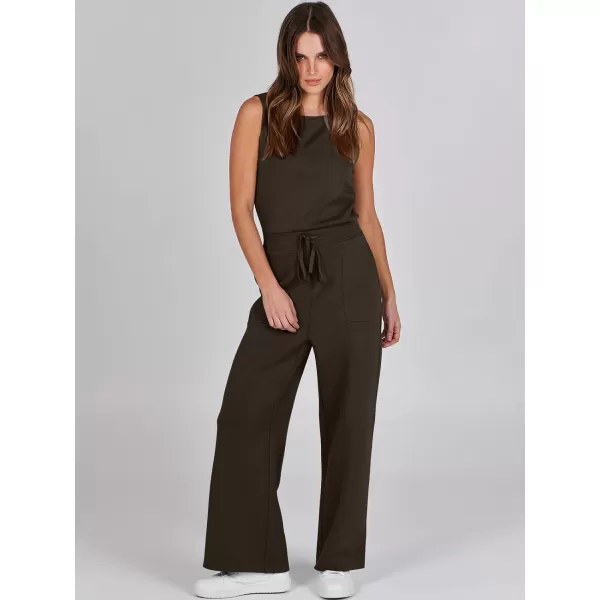 imageANRABESS Jumpsuits for Women 2024 Casual Summer Dressy Romper Sleeveless Wide Leg Long Pants Outfits JumperBrown
