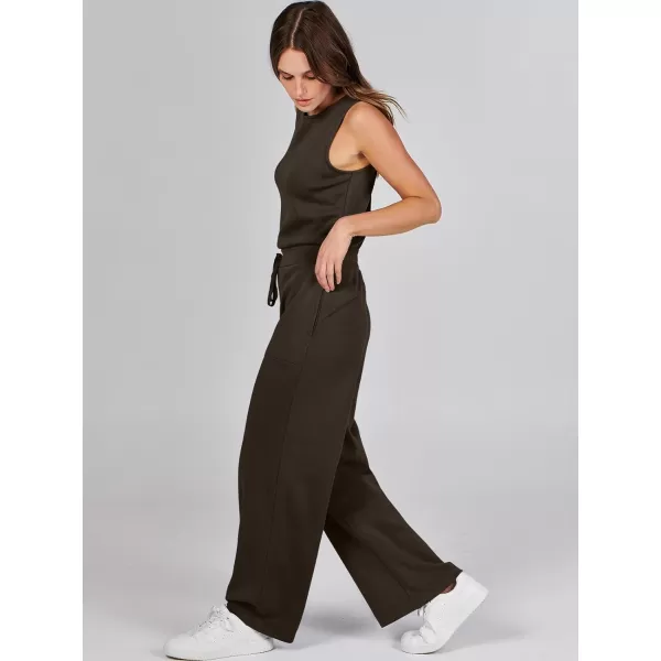 imageANRABESS Jumpsuits for Women 2024 Casual Summer Dressy Romper Sleeveless Wide Leg Long Pants Outfits JumperBrown