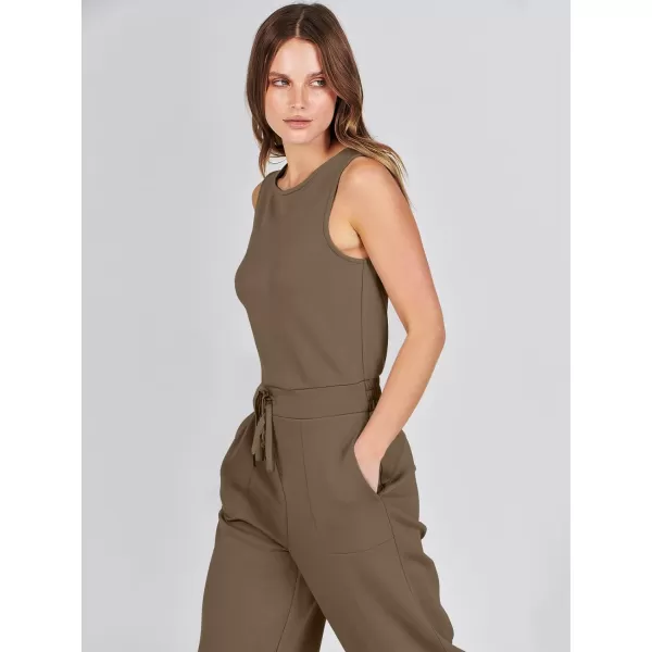 imageANRABESS Jumpsuits for Women 2024 Casual Summer Dressy Romper Sleeveless Wide Leg Long Pants Outfits JumperCoffee