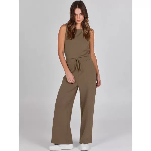 imageANRABESS Jumpsuits for Women 2024 Casual Summer Dressy Romper Sleeveless Wide Leg Long Pants Outfits JumperCoffee