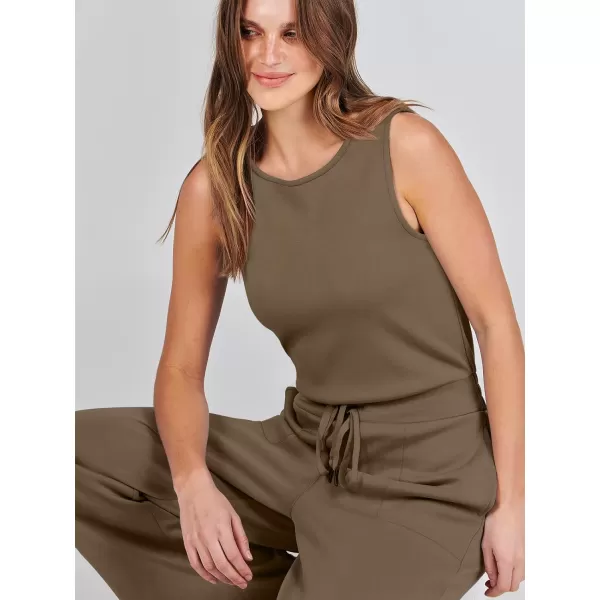 imageANRABESS Jumpsuits for Women 2024 Casual Summer Dressy Romper Sleeveless Wide Leg Long Pants Outfits JumperCoffee