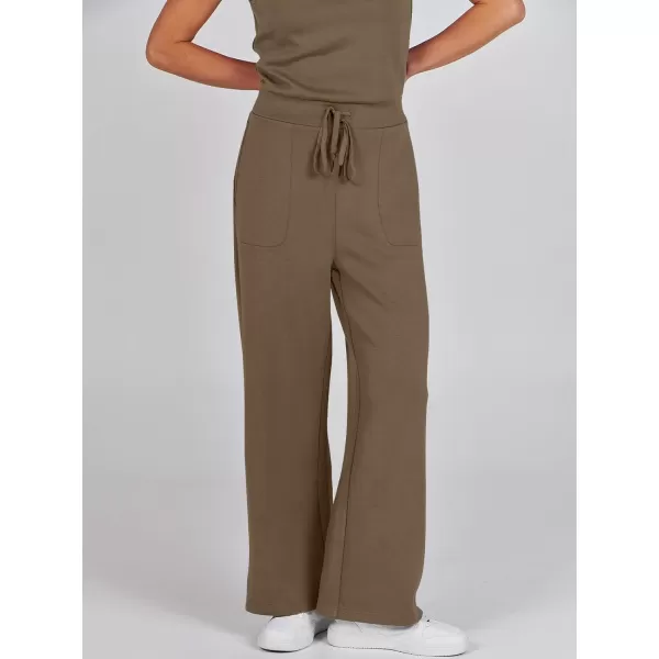 imageANRABESS Jumpsuits for Women 2024 Casual Summer Dressy Romper Sleeveless Wide Leg Long Pants Outfits JumperCoffee