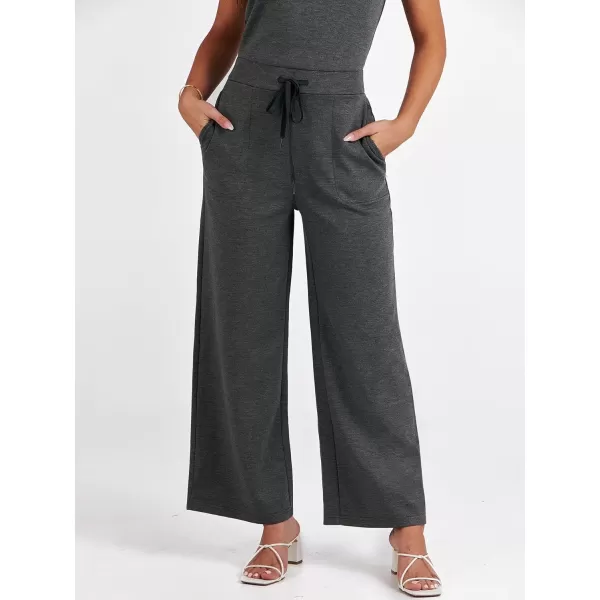 imageANRABESS Jumpsuits for Women 2024 Casual Summer Dressy Romper Sleeveless Wide Leg Long Pants Outfits JumperDeep Gray