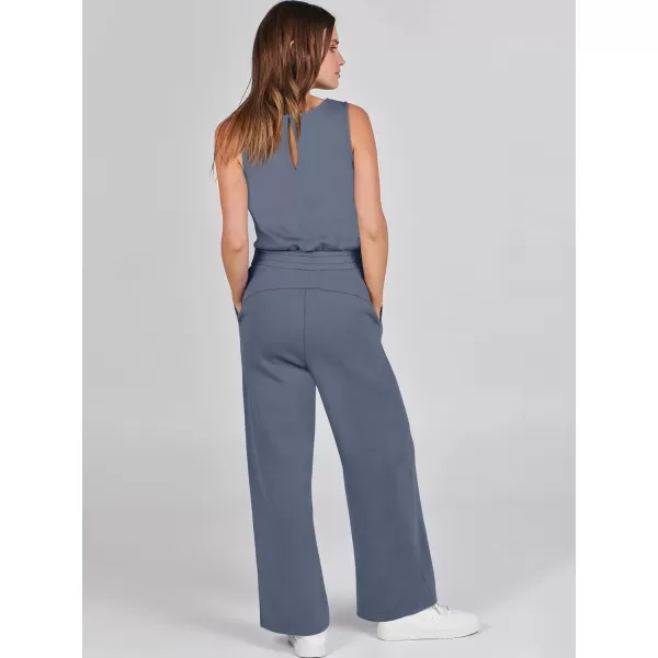 imageANRABESS Jumpsuits for Women 2024 Casual Summer Dressy Romper Sleeveless Wide Leg Long Pants Outfits JumperGray Blue
