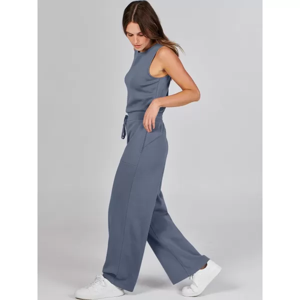 imageANRABESS Jumpsuits for Women 2024 Casual Summer Dressy Romper Sleeveless Wide Leg Long Pants Outfits JumperGray Blue