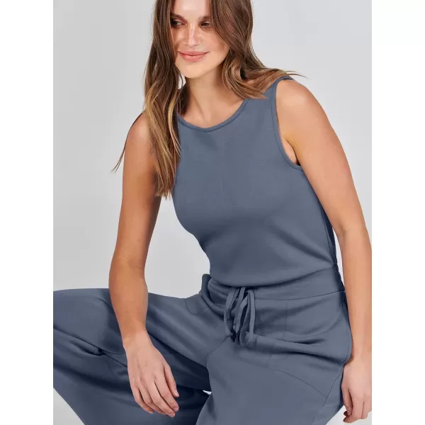 imageANRABESS Jumpsuits for Women 2024 Casual Summer Dressy Romper Sleeveless Wide Leg Long Pants Outfits JumperGray Blue