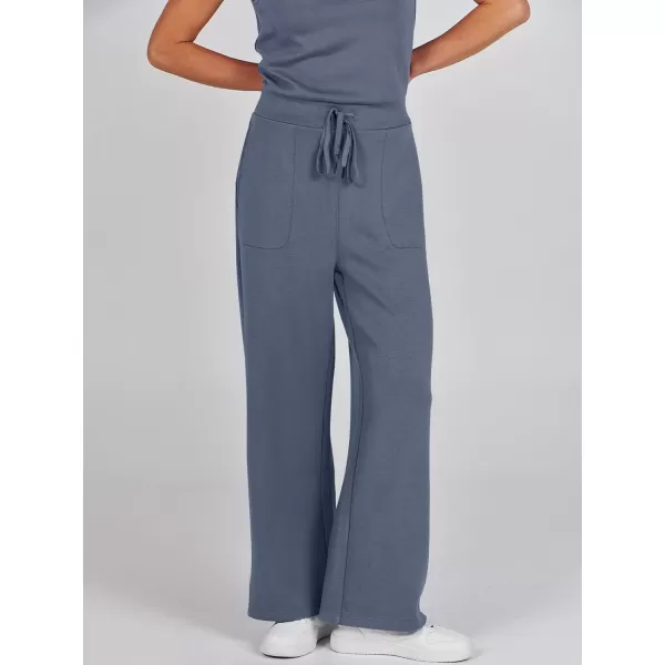 imageANRABESS Jumpsuits for Women 2024 Casual Summer Dressy Romper Sleeveless Wide Leg Long Pants Outfits JumperGray Blue