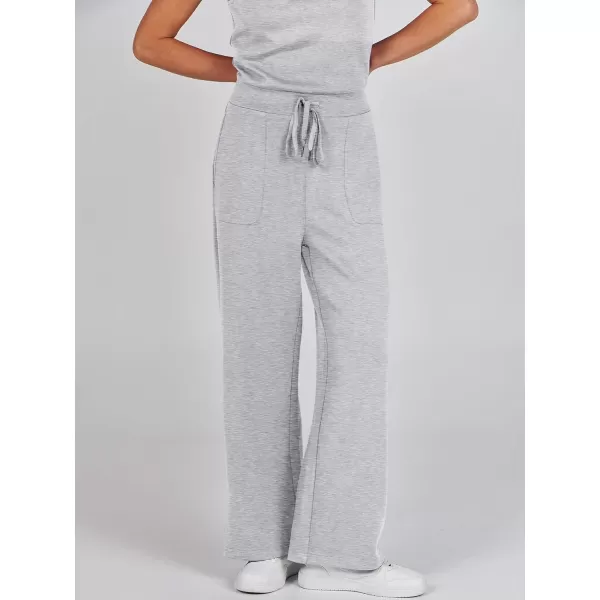 imageANRABESS Jumpsuits for Women 2024 Casual Summer Dressy Romper Sleeveless Wide Leg Long Pants Outfits JumperLight Gray